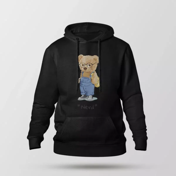 هودی خرس عینکی طرح Nerd