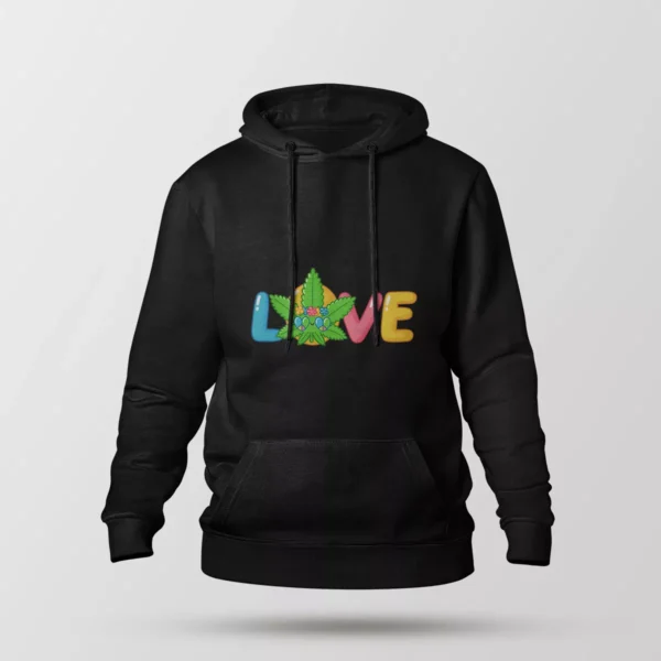 هودی نوشته Love طرح علف