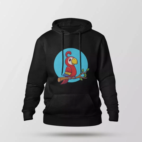 هودی طوطی قرمز طرح کیوت (Red Parrot)