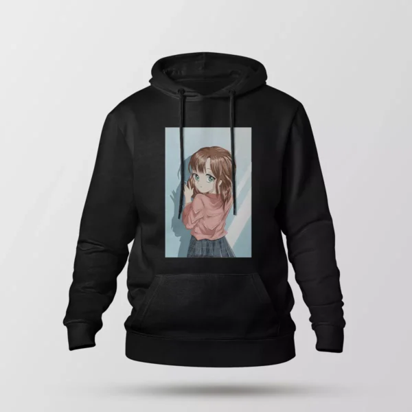 هودی انیمه طرح دختر با چشمان سبز (Anime Girl)