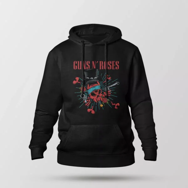 هودی گانز ان روزز طرح جمجمه و کلاه (Guns N' Roses)