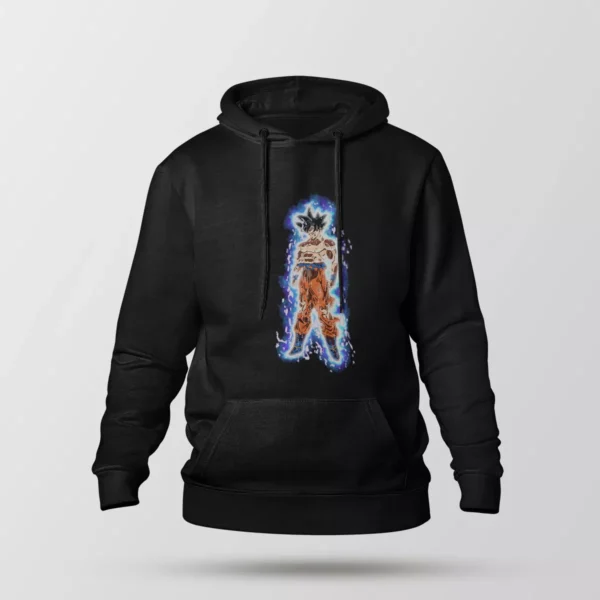هودی انیمه دراگون بال طرح گوکو اولترا اینستینکت ایستاده (Ultra Instinct)