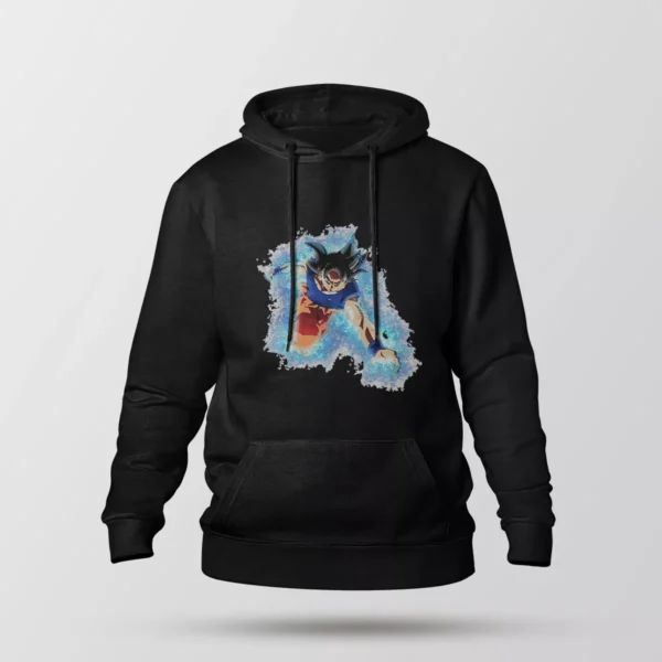 هودی انیمه دراگون بال طرح گوکو بلو اکشن (Blue Goku Action)