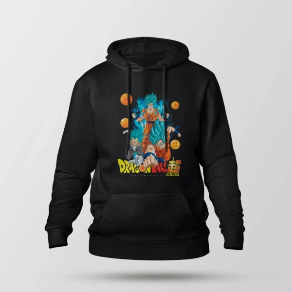 هودی انیمه دراگون بال طرح سوپر سایان گاد (Dragon Ball Super)