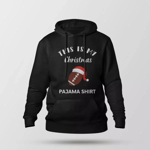 هودی کریسمس طرح توپ فوتبال آمریکایی Pajama Shirt
