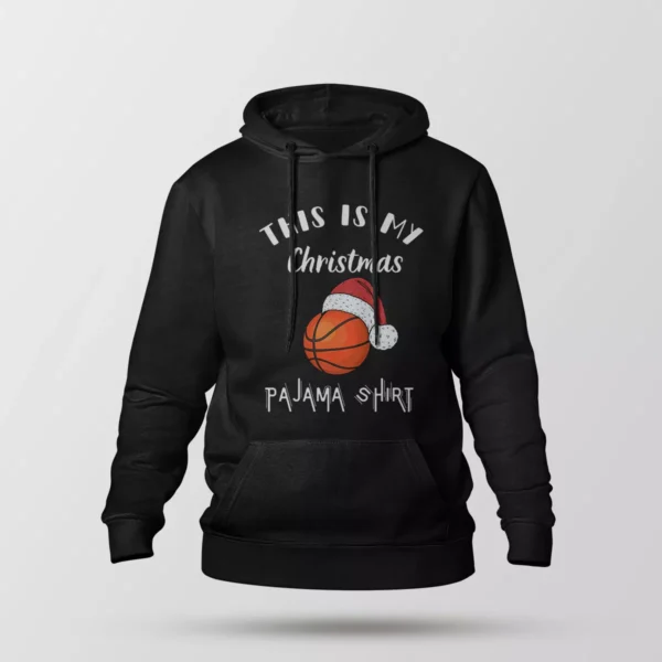 هودی کریسمس طرح توپ بسکتبال Pajama Shirt