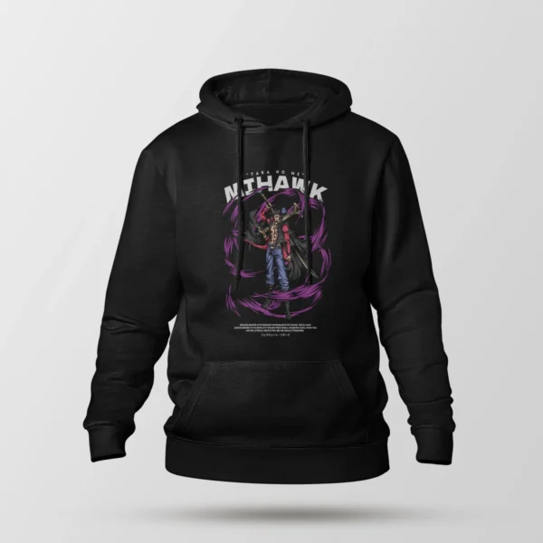 هودی انیمه وان پیس طرح میهاوک (Mihawk)