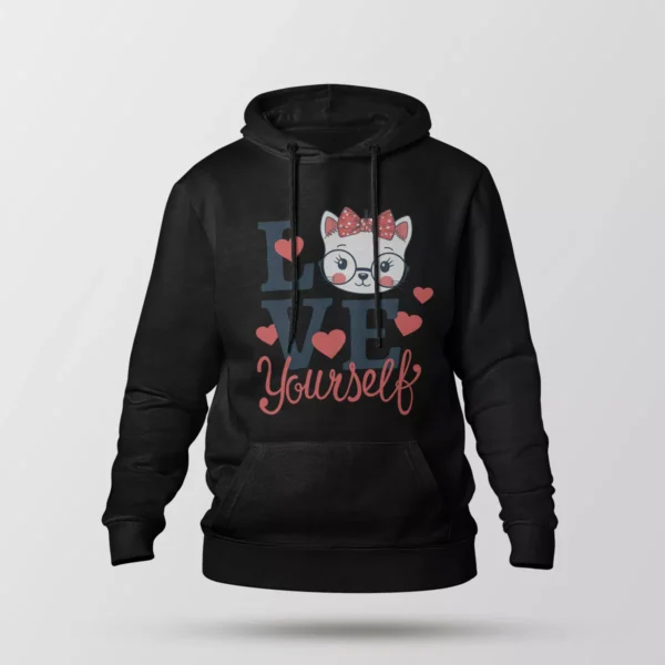 هودی گربه طرح Love Yourself
