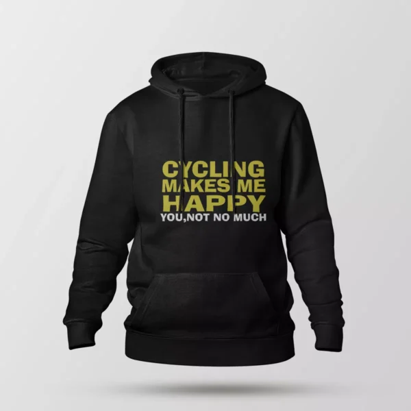 هودی دوچرخه طرح Cycling Makes Me Happy