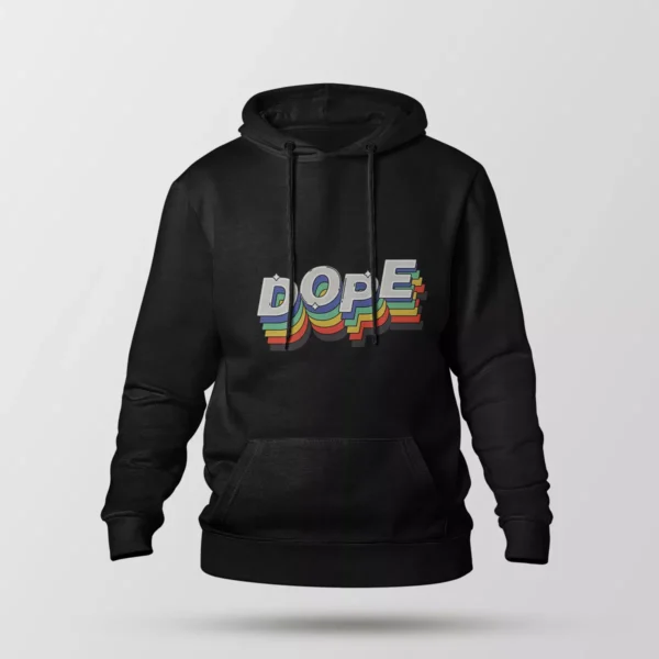 هودی نوشته رنگین‌کمانی Dope