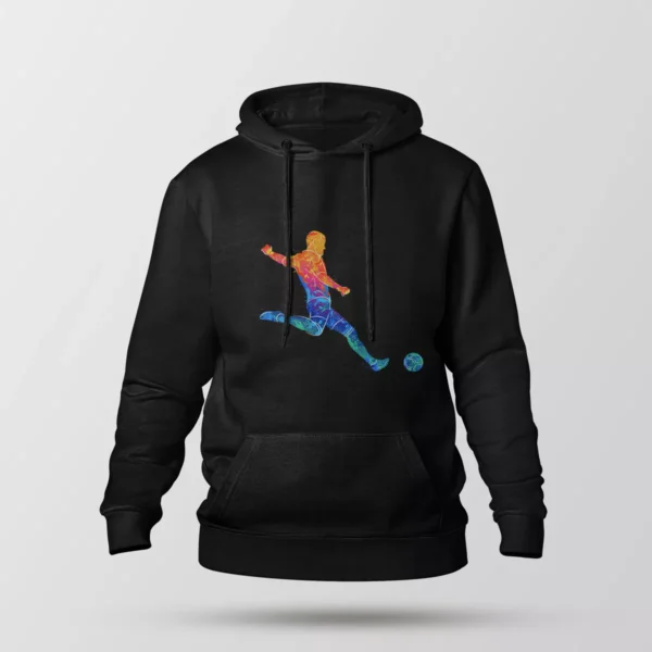 هودی فوتبال طرح شوت رنگی (Soccer Kick)