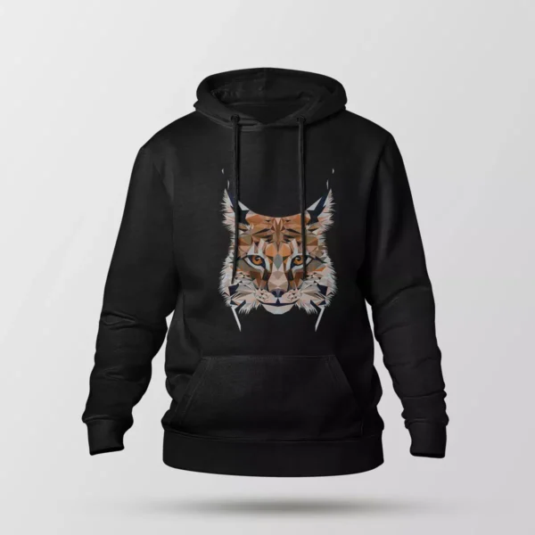هودی گربه وحشی طرح هندسی (Geometric Lynx)