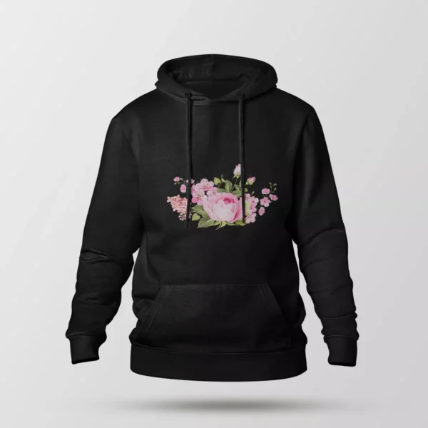هودی گل طرح صورتی رمانتیک (Floral)