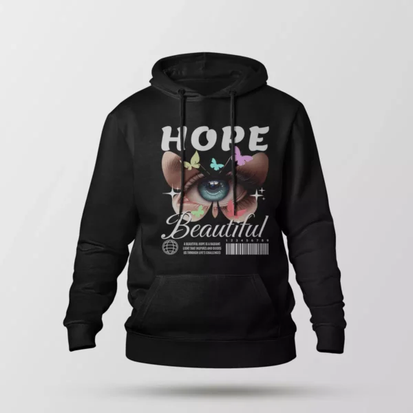 هودی تایپوگرافی طرح Hope Beautiful