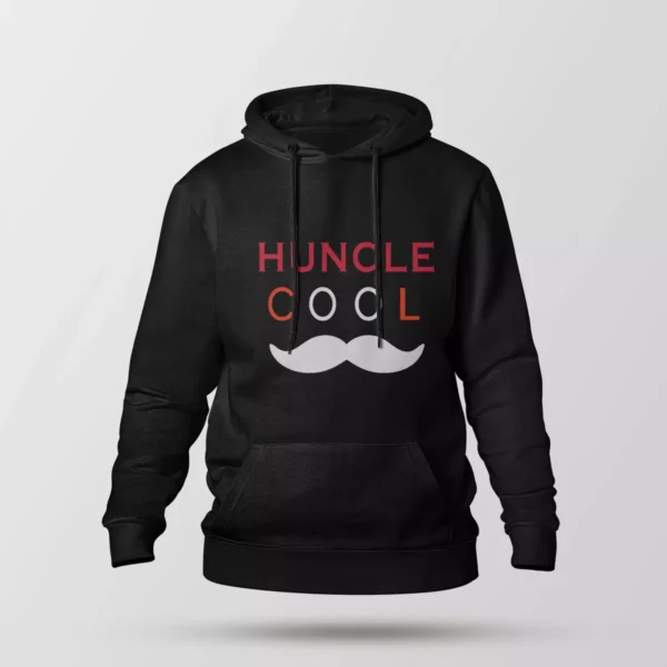 هودی تایپوگرافی Huncle Cool با طرح سبیل