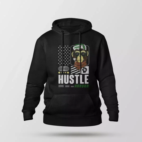 هودی گوریل طرح Hustle Harder
