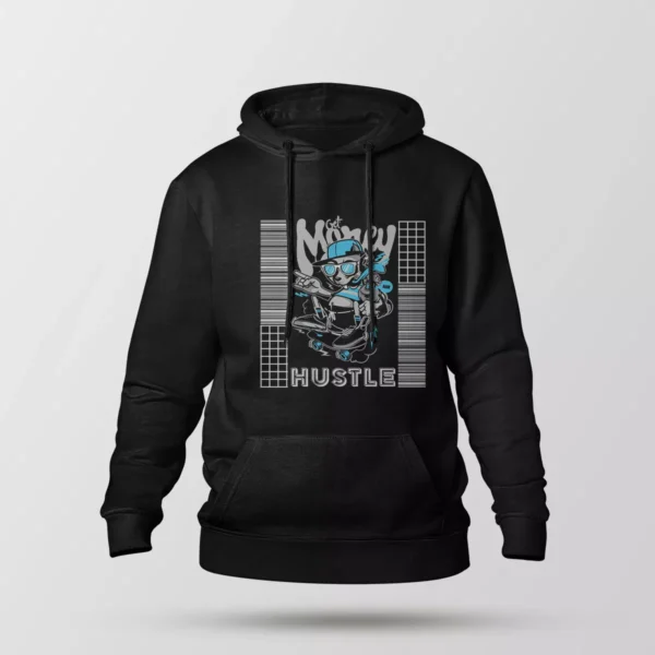 هودی گوریل اسکیت‌برد طرح Hustle