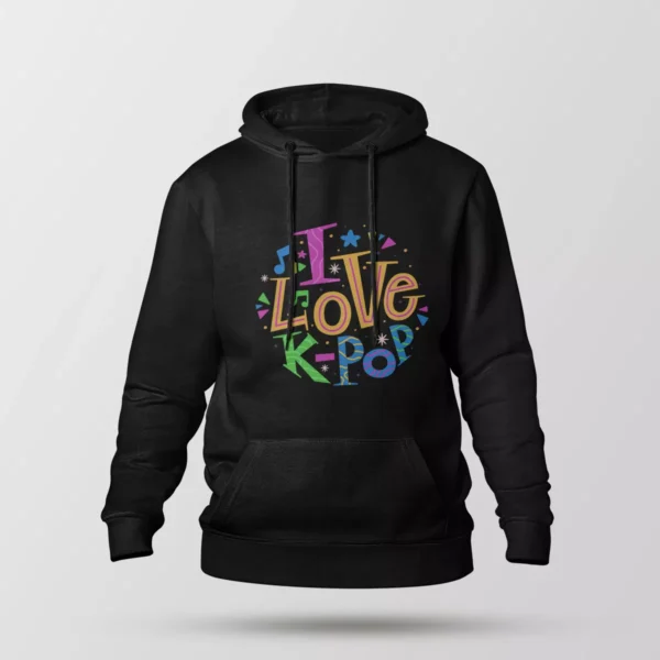هودی طرح I Love K-pop