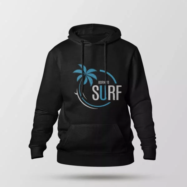 هودی موج‌سواری طرح Born to Surf