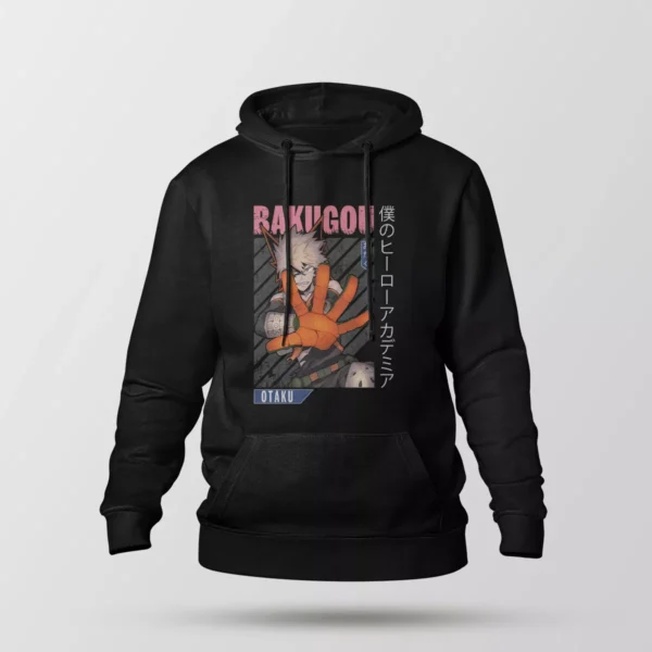 هودی انیمه مای هیرو آکادمیا طرح باکوگو دستکش (My Hero Academia Bakugo)