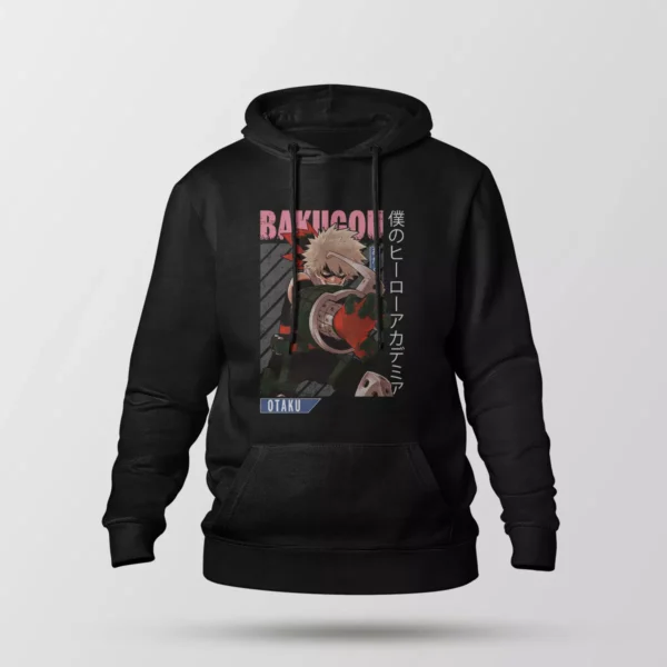 هودی انیمه مای هیرو آکادمیا طرح باکوگو اره‌برقی (My Hero Academia Bakugo)