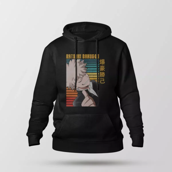 هودی انیمه مای هیرو آکادمیا طرح باکوگو رترو (My Hero Academia Bakugo)