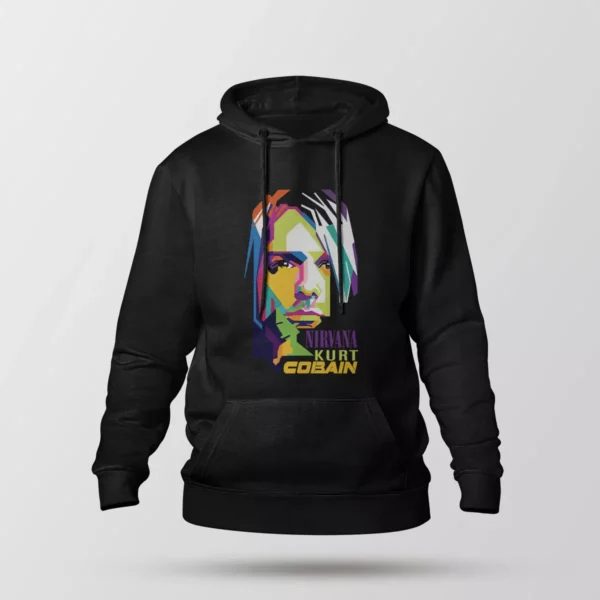 هودی کورت کوبین طرح پاپ آرت (Kurt Cobain)