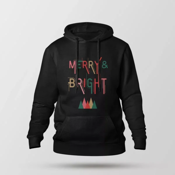 هودی کریسمس طرح Merry & Bright