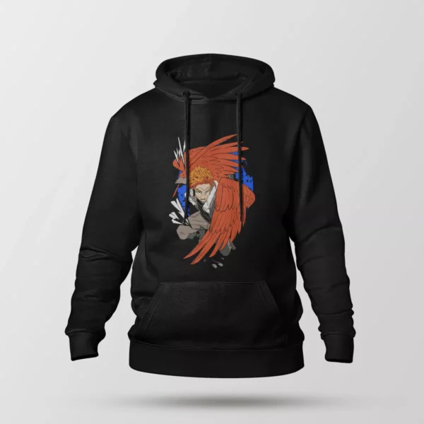 هودی انیمه My Hero Academia طرح هاکس (Hawks)
