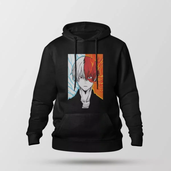 هودی انیمه My Hero Academia طرح شوتو تودوروکی (Shoto Todoroki)