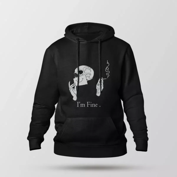 هودی جمجمه طرح I'm Fine