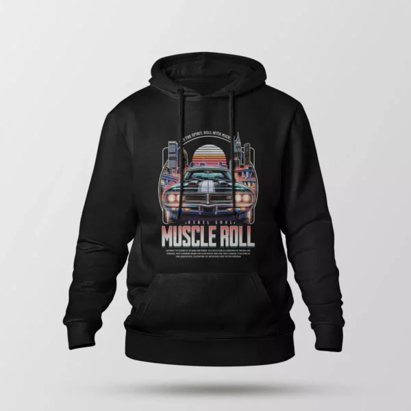 هودی ماشین ماسل کار طرح Muscle Roll
