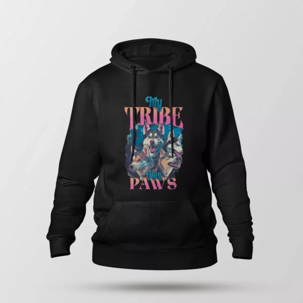 هودی سگ هاسکی طرح My Tribe Has Paws
