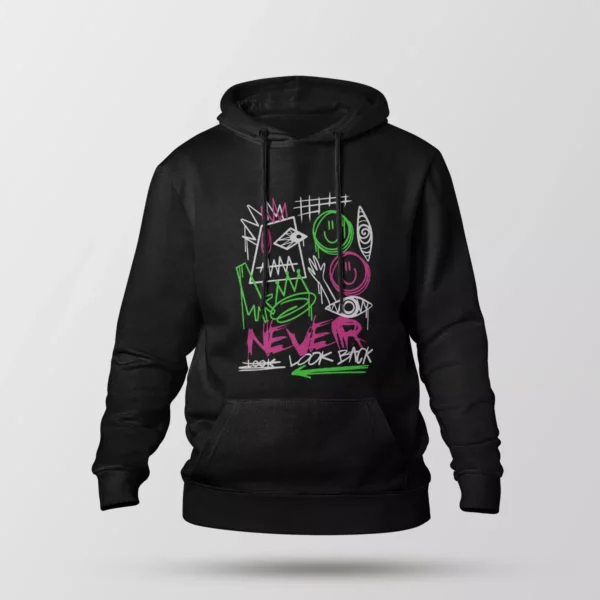 هودی گرافیتی طرح Never Look Back