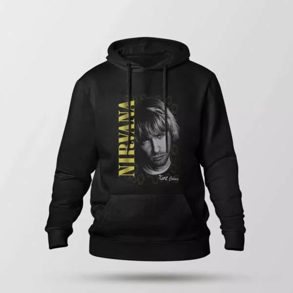 هودی نیروانا طرح پرتره کورت کوبین (Kurt Cobain)