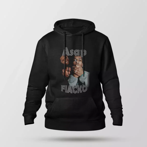 هودی ای‌سپ راکی طرح Pretty Flacko نقره‌ای (A$AP Rocky)