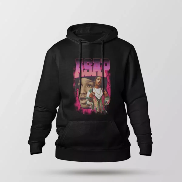 هودی ای‌سپ راکی طرح صورتی (A$AP Rocky)
