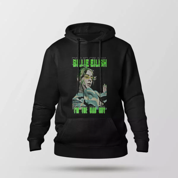هودی بیلی آیلیش طرح I'm The Bad Guy (Billie Eilish)