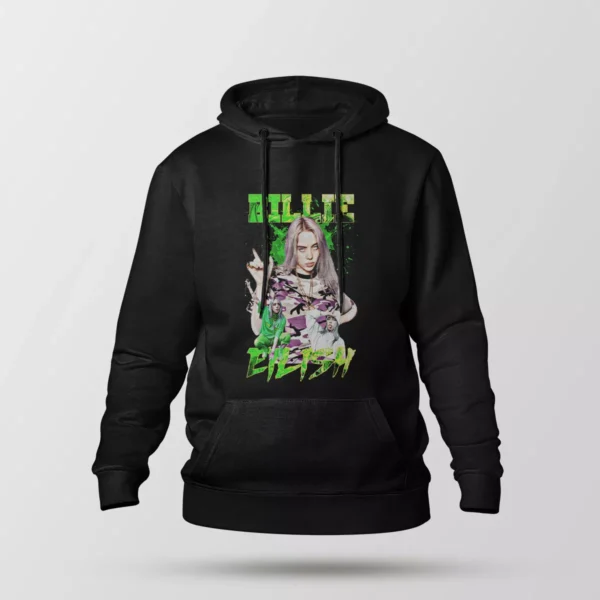 هودی بیلی آیلیش طرح کاموفلاژ بنفش (Billie Eilish)