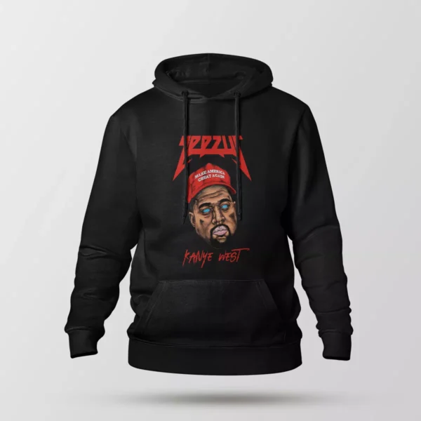 هودی کانیه وست طرح Yeezus کلاه قرمز (Kanye West)