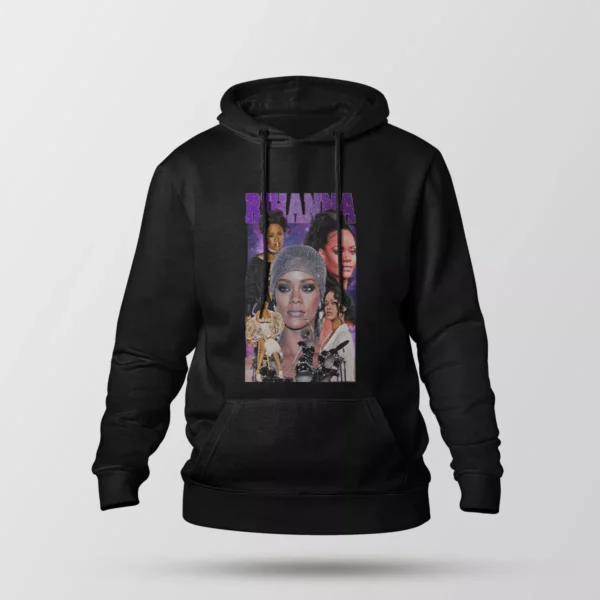 هودی ریحانا طرح کلاژ بنفش (Rihanna)