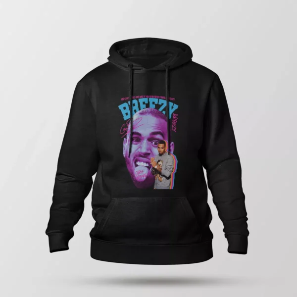 هودی کریس براون طرح Breezy بنفش (Chris Brown)