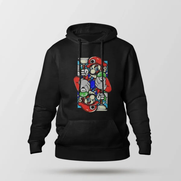 هودی سوپر ماریو طرح کارت‌های بازی (Super Mario)