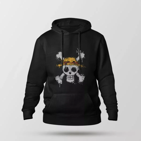هودی انیمه وان پیس طرح جمجمه (Jolly Roger)