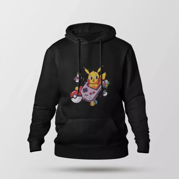 هودی پوکمون طرح پیکاچو و گیم‌بوی بنفش (Pikachu)