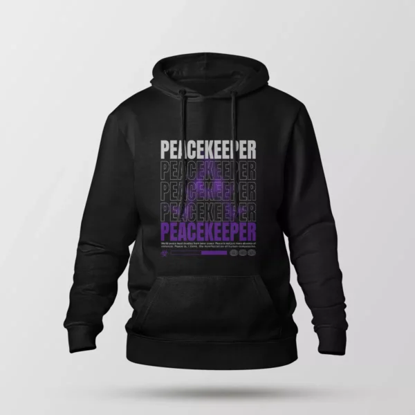 هودی تایپوگرافی Peacekeeper بنفش