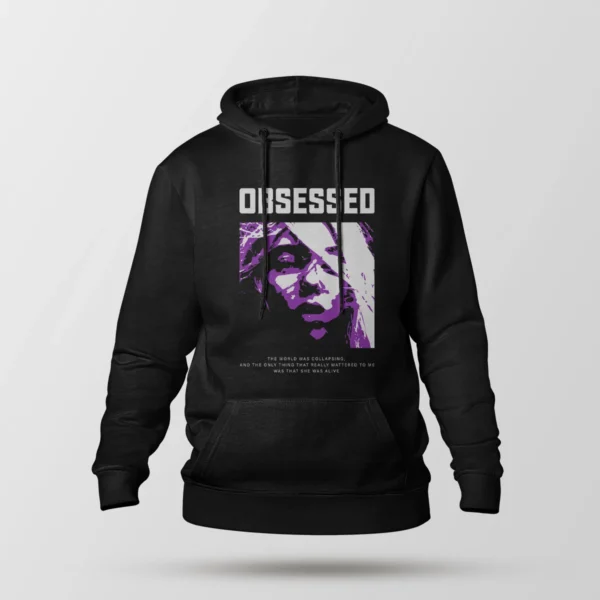 هودی پرتره و نوشته Obsessed