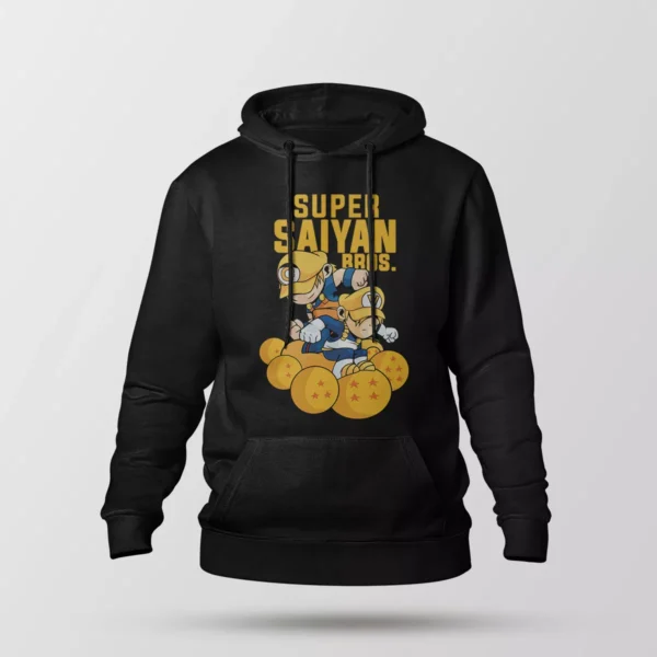 هودی سوپر ماریو و دراگون بال طرح Super Saiyan Bros