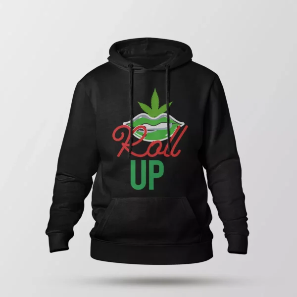 هودی طرح لب و برگ Roll Up