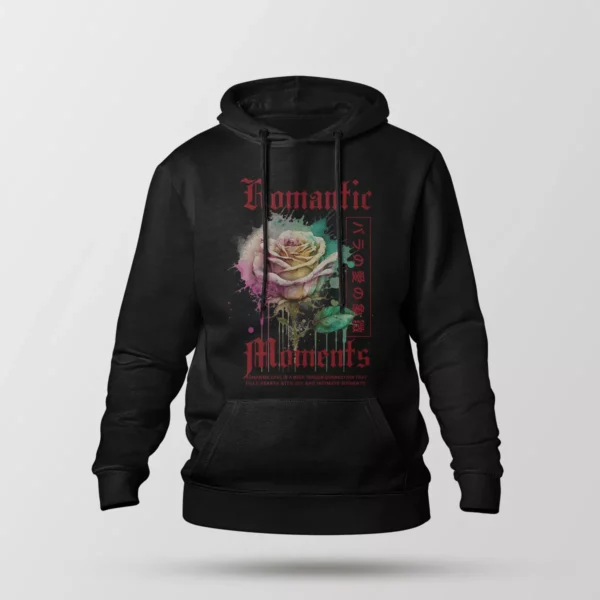 هودی گل رز طرح Romantic Moments